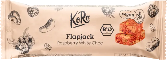 Bio Flapjack Raspberry White Choc von KORO