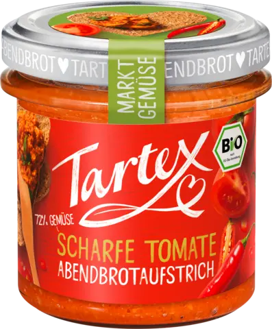 Bio Markt-Gemüse Brotaufstrich Scharfe Tomate von TARTEX