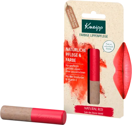 Farbige Lippenpflege Natural Red von KNEIPP