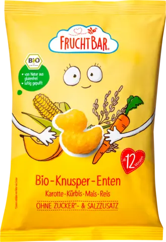 Bio Knusper-Enten Karotte, Kürbis, Mais & Reis von FRUCHTBAR