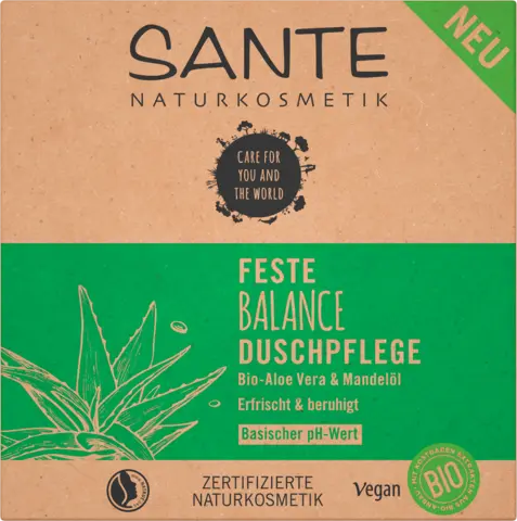Feste Balance Duschpflege Bio-Aloe Vera & Mandelöl von SANTE