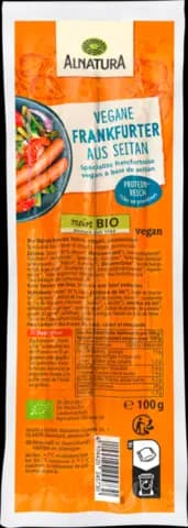 Bio Vegane Frankfurter aus Seitan von ALNATURA