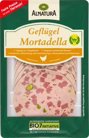 Bio Geflügel Mortadella mit Pistazien von ALNATURA
