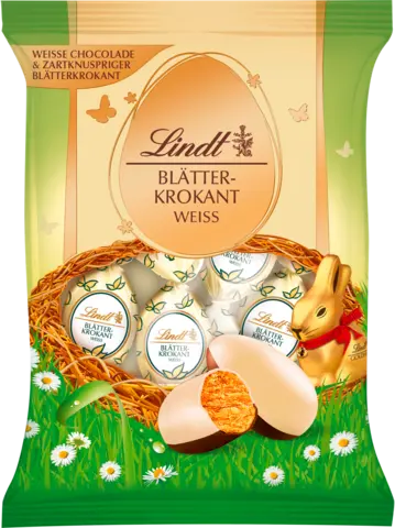 Blätterkrokant Ei weiß von LINDT