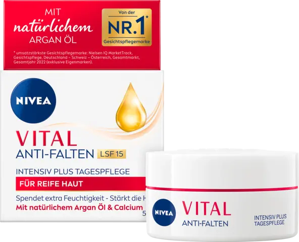 Vital Anti-Falten Intensiv Plus Tagespflege für Reife Haut LSF15 von NIVEA