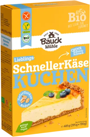 Bio Backmischung Schneller Käsekuchen glutenfrei von BAUCK