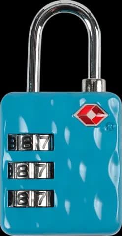 TSA-Zahlenschloss 3-stellig cyan von DIV.SAISONMARKEN
