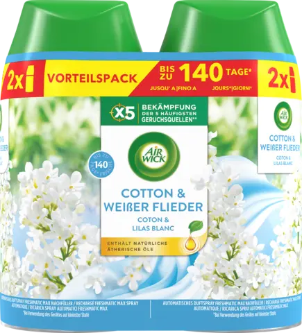 Freshmatic Max Cotton & Weißer Flieder Nachfüller von AIRWICK