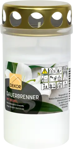 Dauerbrenner mit Deckel, weiß von DEKOR