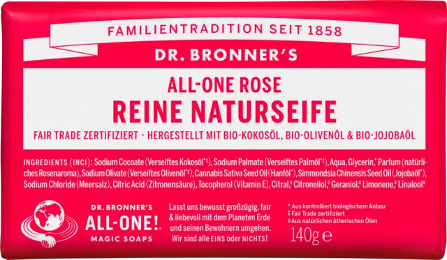 Reine Naturseife Rose von DR.BRONNERS