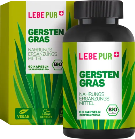 Bio Gerstengras Kapseln von LEBEPUR