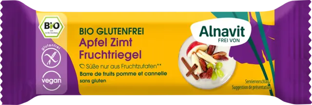 Bio Apfel Zimt Fruchtriegel von ALNAVIT