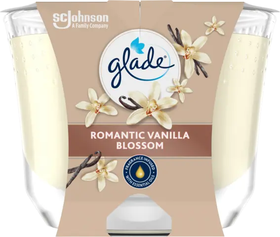 Premium-Duftkerze Romantic Vanilla Blossom von GLADE by BRISE