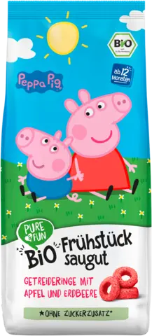 Bio Peppa Pig Frühstück saugut ab 12 Monaten von PURE&FUN