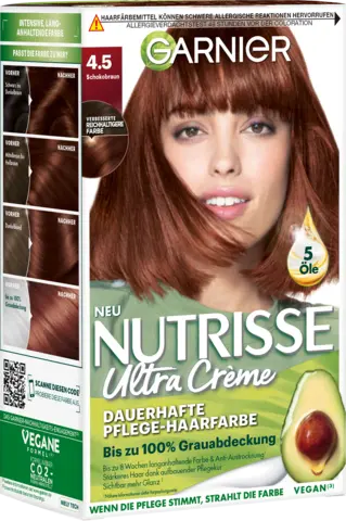 Nutrisse Creme Dauerhafte Pflege-Haarfarbe 45 schokobraun von GARNIER NUTRISSE