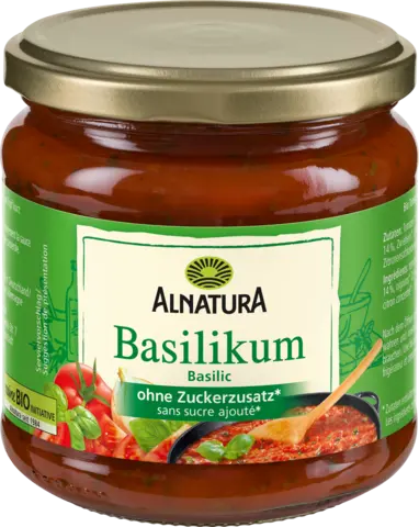Bio Tomatensauce Basilikum von ALNATURA