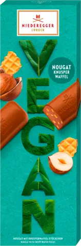 Nougat Knusperwaffel vegan von NIEDEREGGER