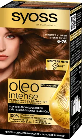 Oleo Intense permanente Öl-Coloration 6-76 warmes Kupfer von SYOSS