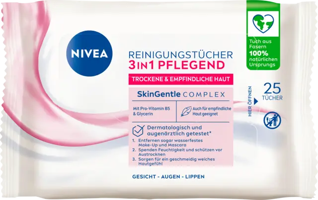 3 in 1 Pflegende Reinigungstücher Trockene Haut von NIVEA