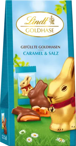Goldhase gefüllt Caramel & Salz von LINDT