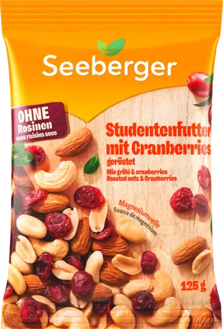 Studentenfutter mit Cranberries von SEEBERGER