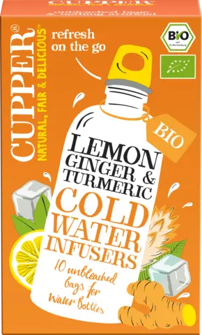 Bio Cold Water Infusers Lemon Ginger & Turmeric von CUPPER