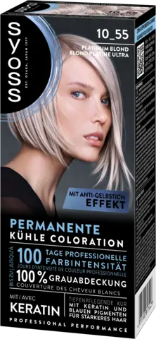 Permanente kühle Coloration 10_55 Platinum Blond von SYOSS