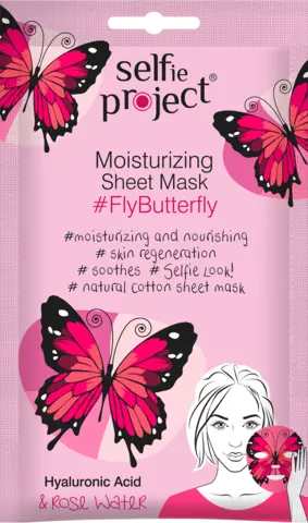 Feuchtigkeitsspendende Tuchmaske #FlyButterfly von SELFIE PROJECT