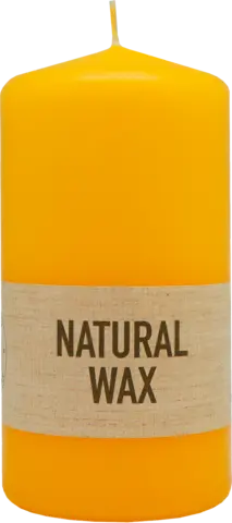 Natural Wax Stumpenkerze Stearin gepresst yellow 60 5,8 x 12cm von CUP CANDLE