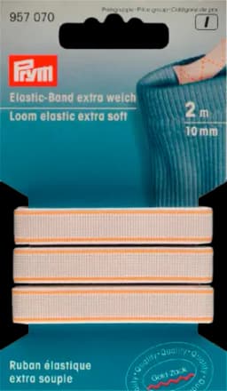 Elastic-Band extra weich weiß 10mm von PRYM