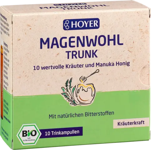 Bio Magenwohl-Trunk Trink Ampullen von HOYER