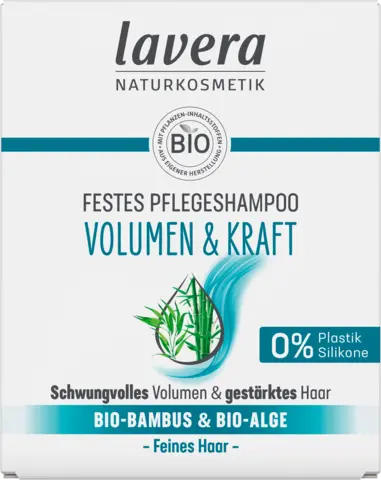 Festes Pflegeshampoo Volumen & Kraft von LAVERA