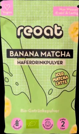 Bio Banana Matcha Haferdrink Pulver von REOAT