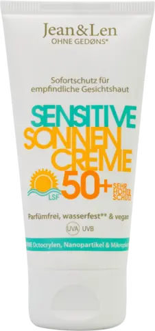 Sensitiv Sonnencreme Gesicht LSF 50+ von JEAN & LEN