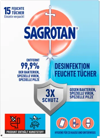 Desinfektion feuchte Tücher von SAGROTAN