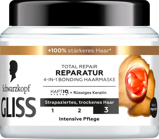 Gliss 4 in 1 Bonding Haarmaske Total Repair Reparatur von GLISS KUR