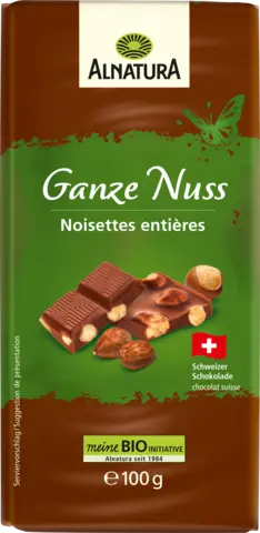Bio ganze Nuss Schokolade von ALNATURA