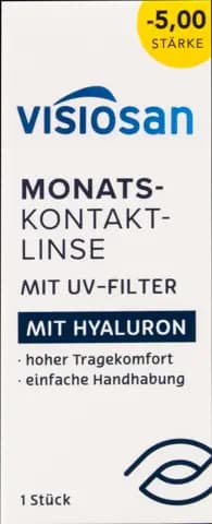 Monatslinse Hyaluron 1er Dioptrie -5,0 von VISIOSAN