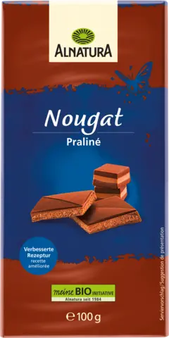 Bio Nougat Schokolade von ALNATURA