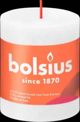 Stumpenkerze rustik Wolke weiß von BOLSIUS