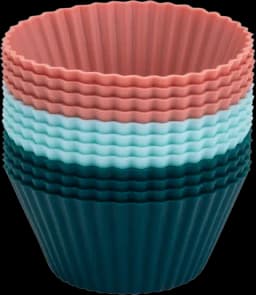 Silikon-Muffinförmchen bunt 4x3,2cm 12ST von DR.OETKER