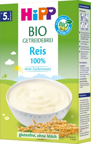 Bio Getreidebrei 100 % Reis ab 5. Monat von HIPP