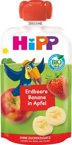 Bio Hippis Erdbeere-Banane in Apfel ab 1 Jahr von HIPP