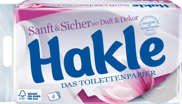 Sanft & Sicher Toilettenpapier 4-lagig von HAKLE
