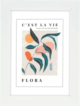 Bilderrahmen Flora Kunststoff weiß 13 x 18 cm von HAMA