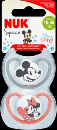 Disney Mickey Mouse Space Silikon-Schnuller 18-36 Monate Gr. 3 von NUK