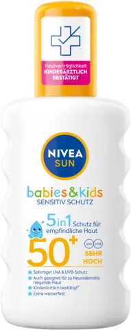 Babies & Kids Spray Schutz Sensitiv LSF 50+ von NIVEA