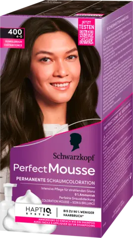 Perfect Mousse Permanente Schaumcoloration 400 dunkelbraun von PERFECT MOUSSE