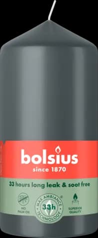 Stumpenkerze anthrazit 120 x 58 mm von BOLSIUS