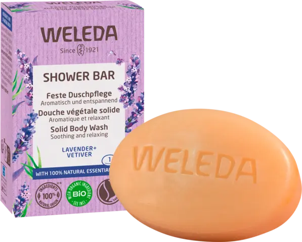 Feste Duschpflege Lavender und Vetiver von WELEDA
